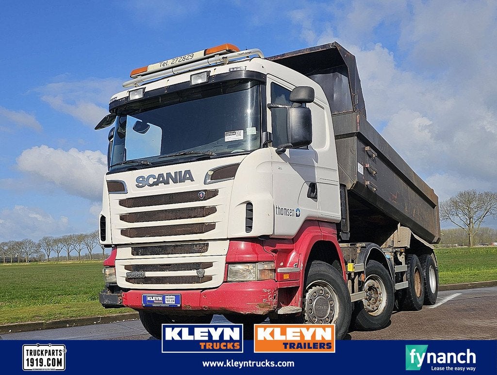SCANIA R560 8x4 v8 ret. steel, Auto's, Automaat, Euro 5, Lederen bekleding, Leder
