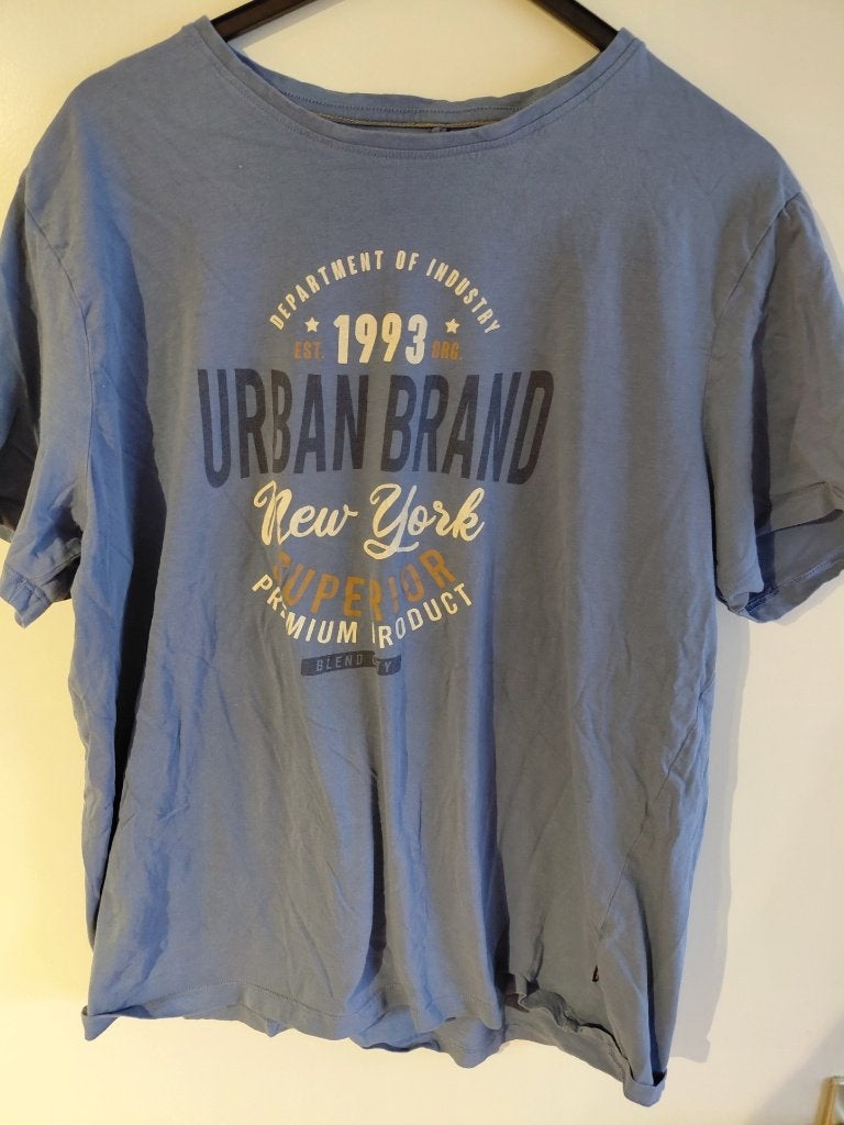 T-shirt heren 3xl blauw Urban Brand, Kleding | Heren, Ophalen of Verzenden, Zo goed als nieuw, Overige kleuren