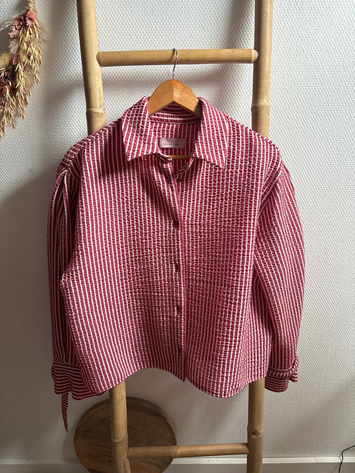 Studio Anneloes gestreepte blouse rood/wit L, Ophalen of Verzenden, Nieuw, Maat 42/44 (L), Rood