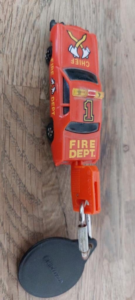 Vintage Kidco brandweerauto sleutelhanger 1980, Ophalen of Verzenden