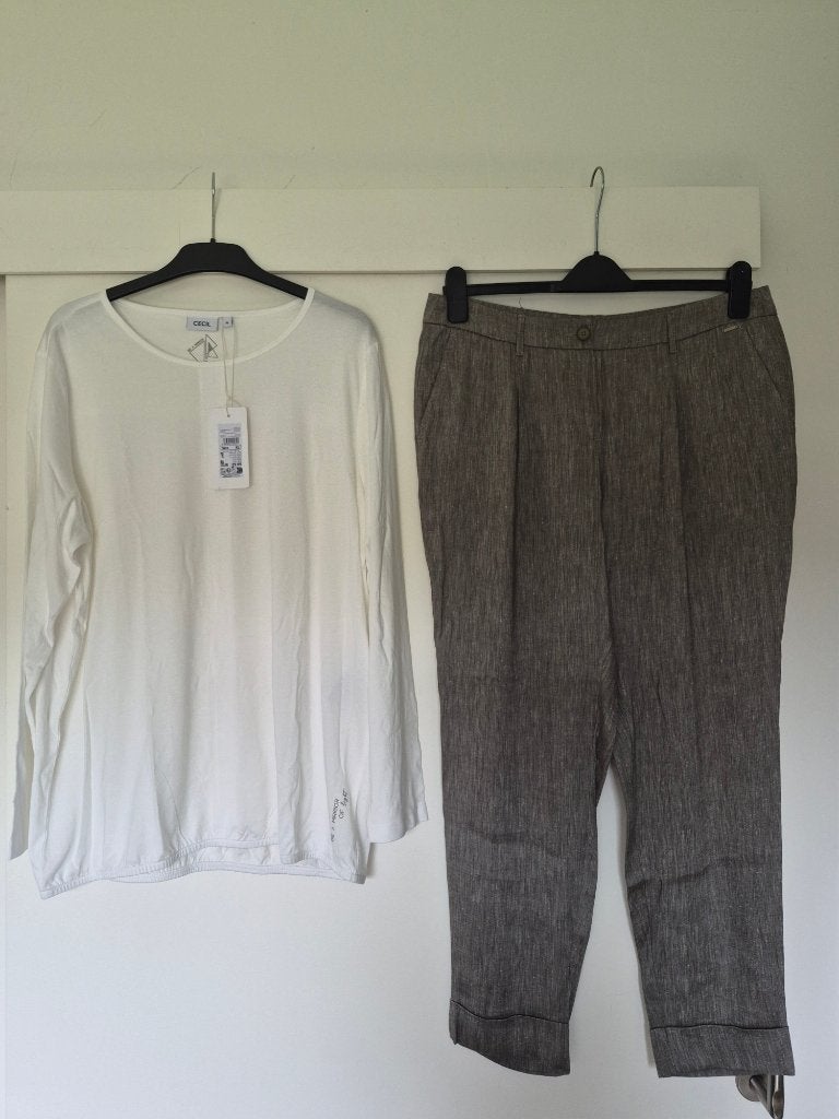 broek taifun maat 44 + nieuw longsleeve cecil xl 44, Kleding | Dames, Wit, Maat 42/44 (L), Nieuw, Ophalen of Verzenden