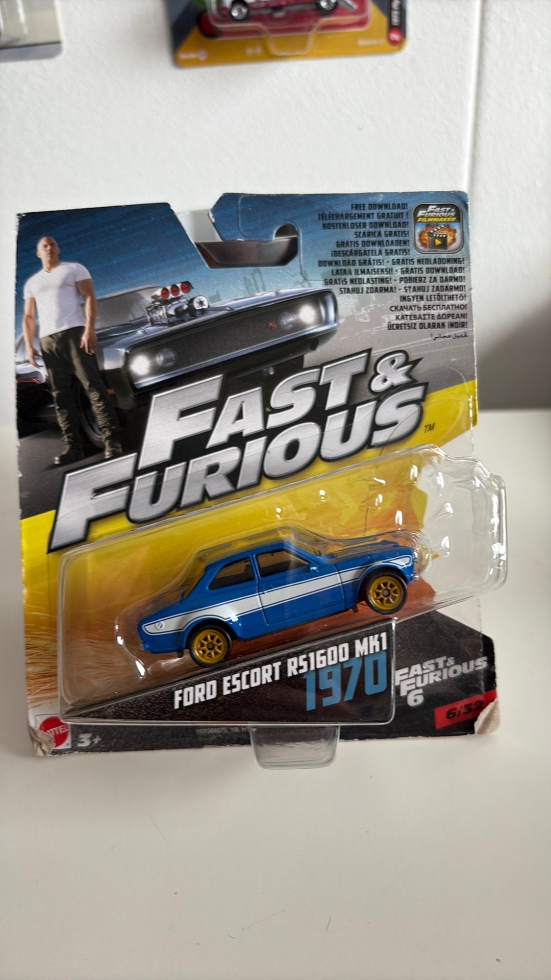 Fast & Furious Ford Escort RS1600 MK1 1/64, Ophalen of Verzenden, Nieuw, Auto