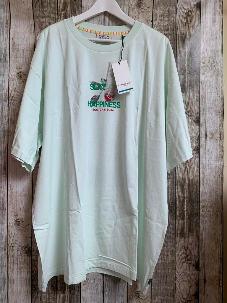 Scotch & Soda super gaaf mint groen shirt (Maat 5XL) NIEUW!!, Kleding | Heren, Grote Maten, Nieuw, Shirt, Groen, Verzenden