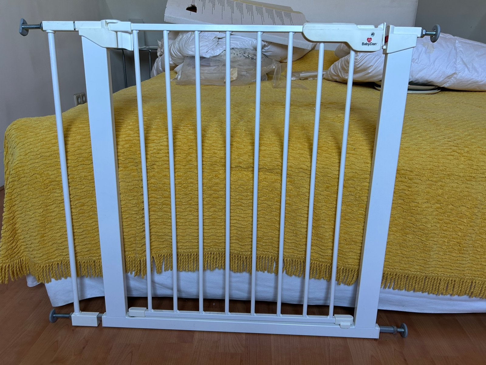 BabyDan Traphekje Verstelbaar 86-93,3 cm - Zonder Boren, Ophalen, Zo goed als nieuw, Klemhekje, Metaal of IJzer