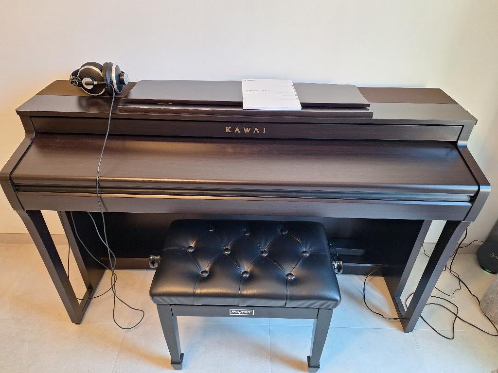 Kawai CA59 R (2022) – Complete luxe set – Incl. Factuur, Muziek en Instrumenten, Piano's, Ophalen, Bruin, Digitaal, Zo goed als nieuw