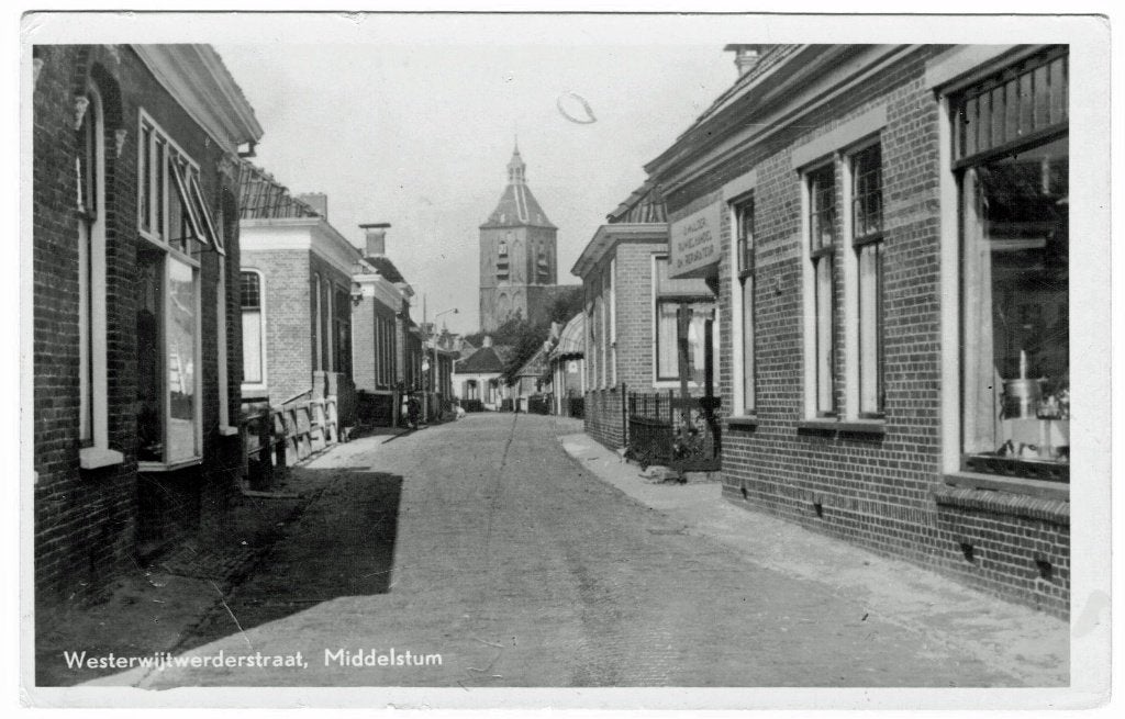 Middelstum, Westerwijtwerderstraat, 1951, Verzenden, 1940 tot 1960, Gelopen, Groningen