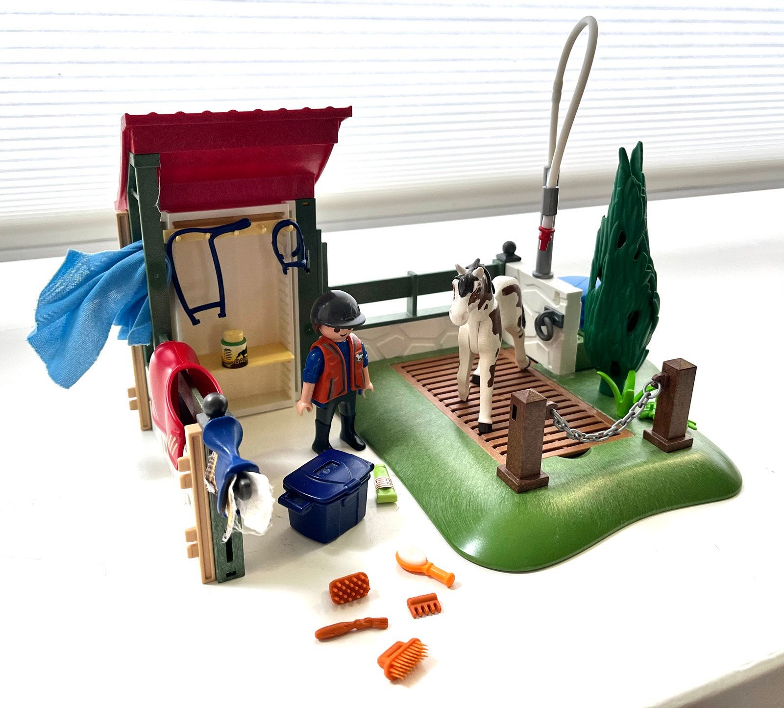 Playmobil paarden poetsplaats, Ophalen of Verzenden, Gebruikt