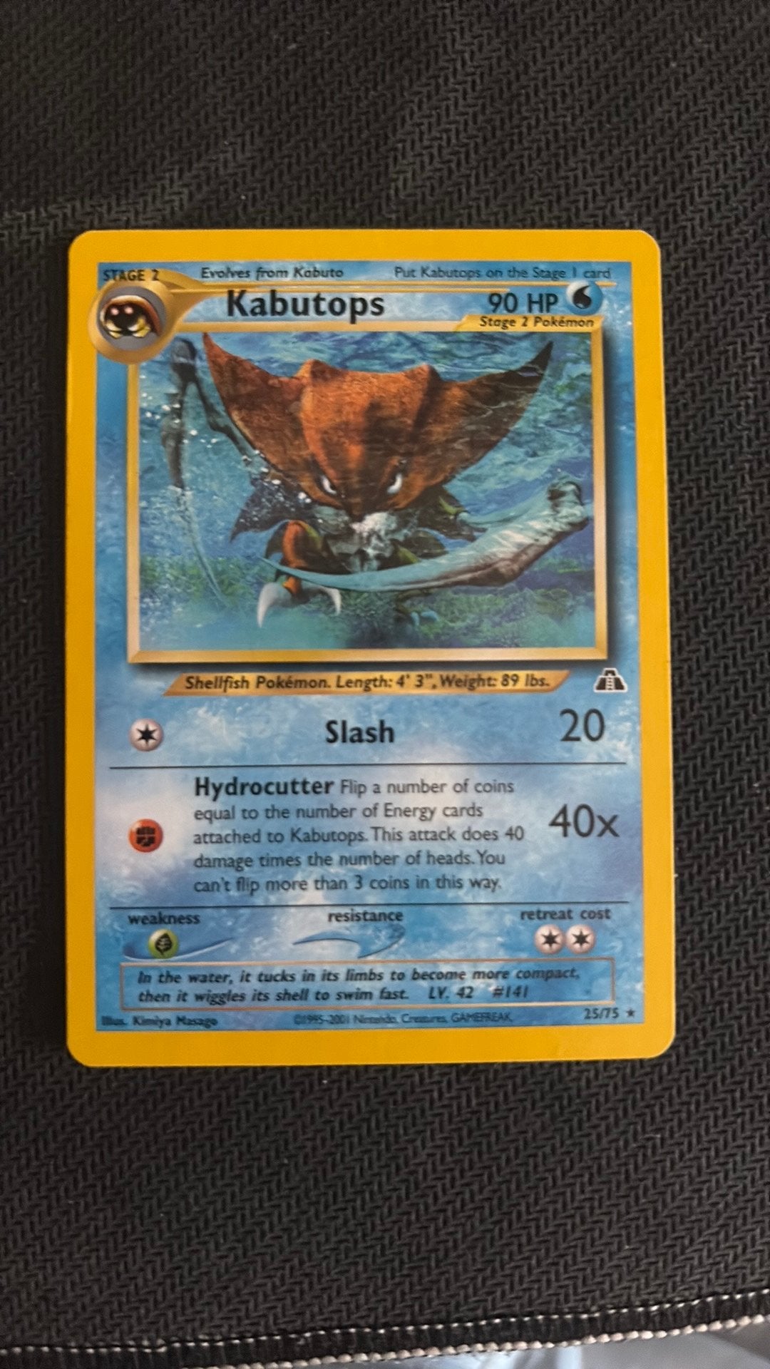 Kabutops neo discovery pokemon, Ophalen of Verzenden, Zo goed als nieuw