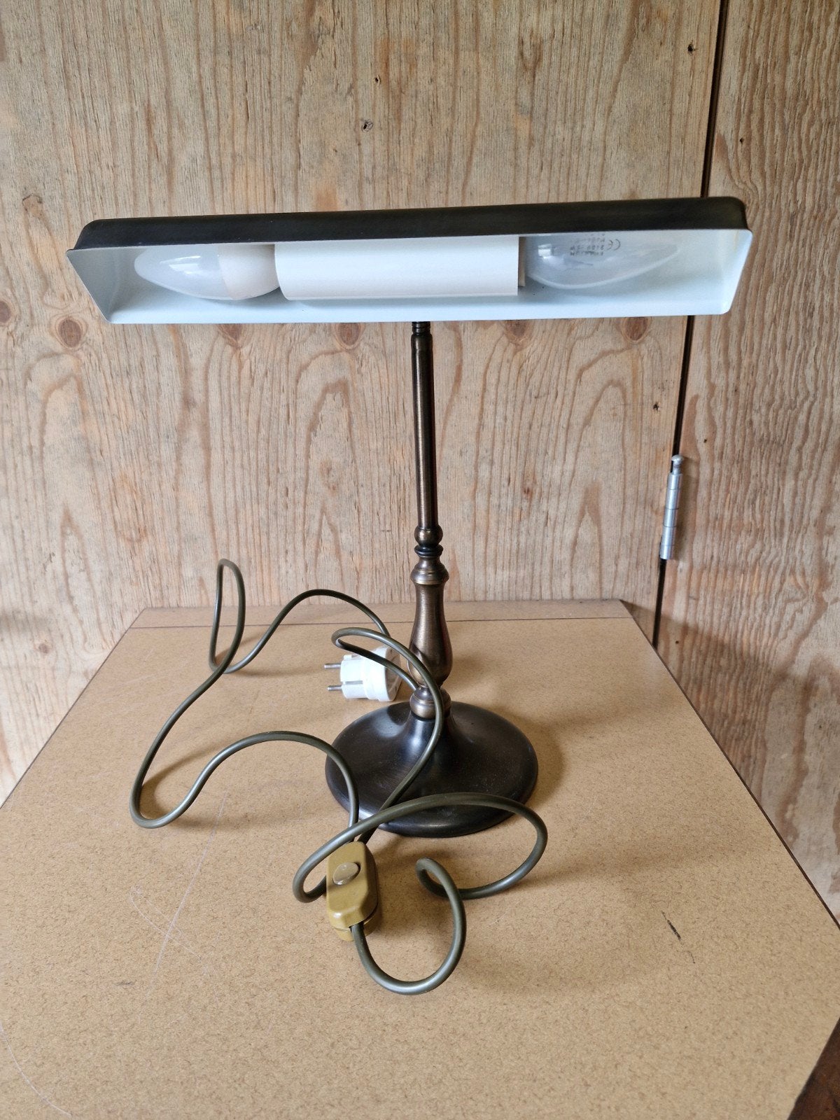 Vintage bronzen pianolamp/bureaulamp, Ophalen of Verzenden