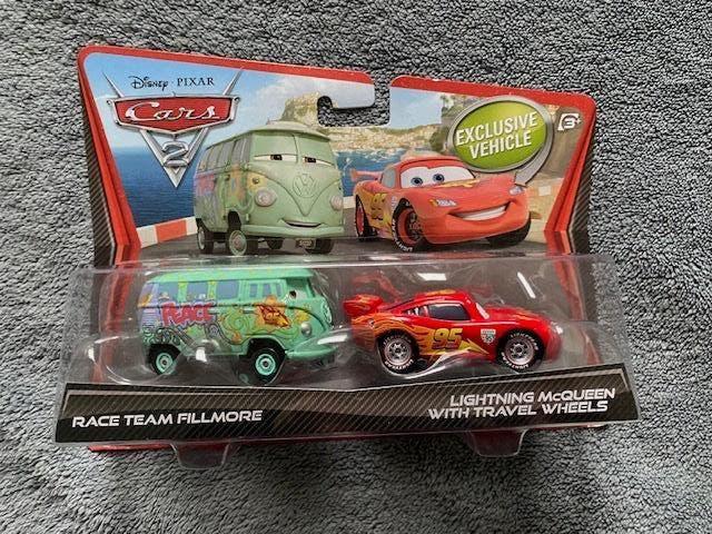 Disney Pixar Cars Race Team Fillmore en Lightning McQueen, Ophalen of Verzenden