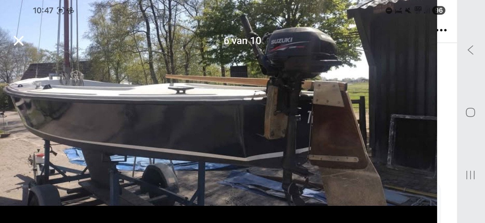 onderdele valk. trailer. dektent. buitenboordmotor. mast, Watersport en Boten, Valk, Ophalen, Buitenboordmotor