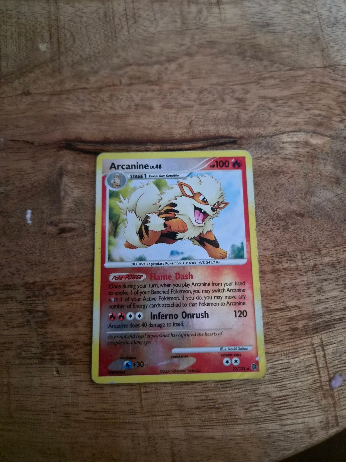 Arcanine Reverse Holo Pokémon Kaart, Ophalen of Verzenden, Zo goed als nieuw, Losse kaart, Foil