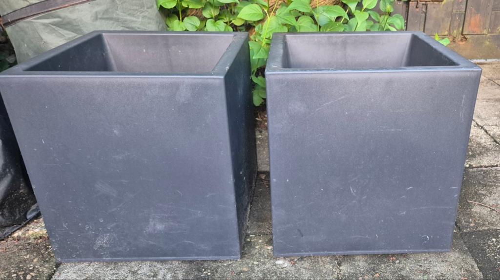 Plantenbak met wieltjes Elho, Tuin en Terras, Bloembakken en Plantenbakken, Ophalen, Kunststof, Gebruikt, Vierkant