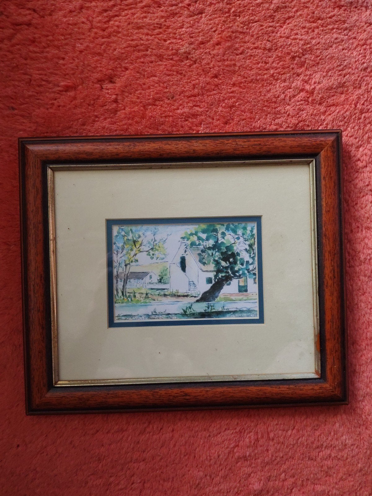 3-delige set aquarellen J. Wilsworth - Stellenbosch, Ophalen of Verzenden, Landschap, Aquarel, Papier