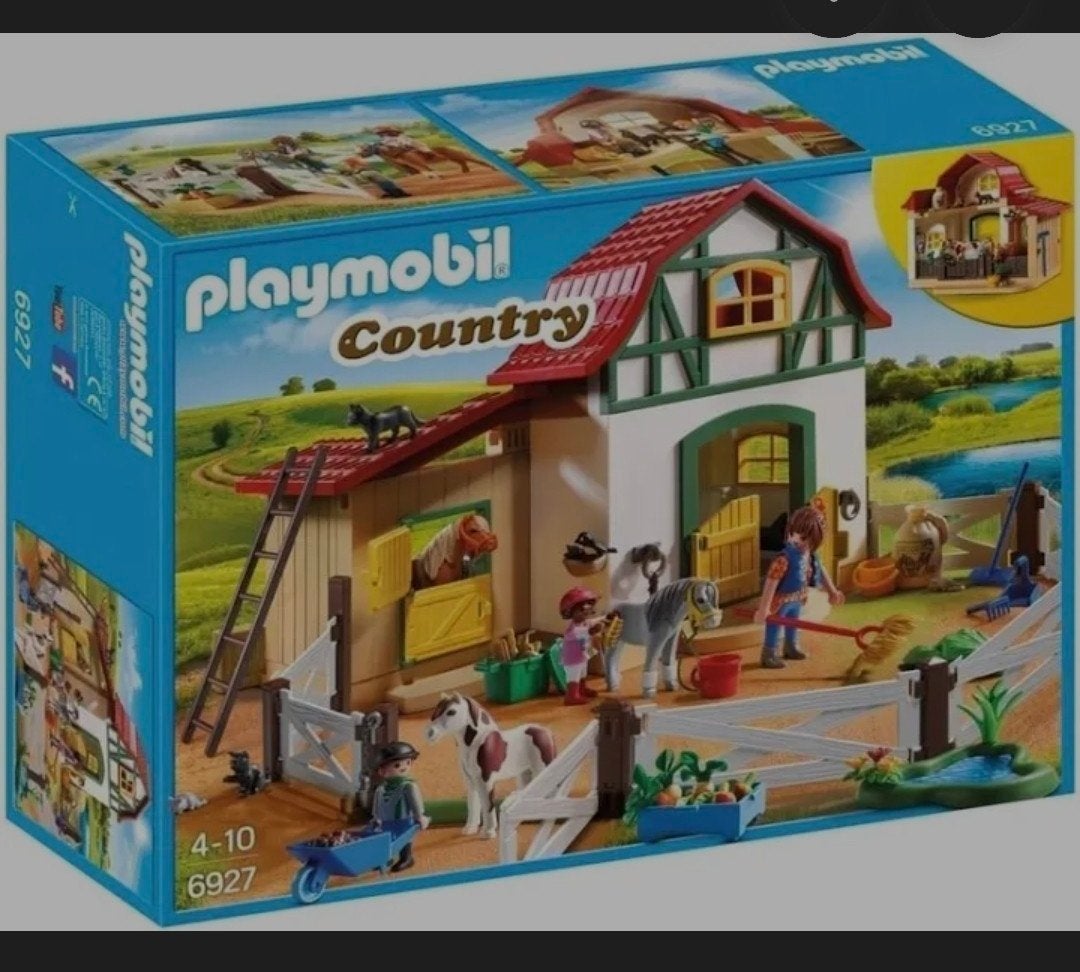 Playmobil 6927 Ponypark - Complete set met paarden, Ophalen of Verzenden, Zo goed als nieuw