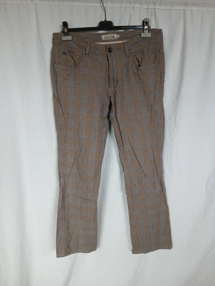 Nette geruite katoenen broek mt L merk Sissy Boy, Meerkleurig, ., Maat 42/44 (L), Ophalen of Verzenden