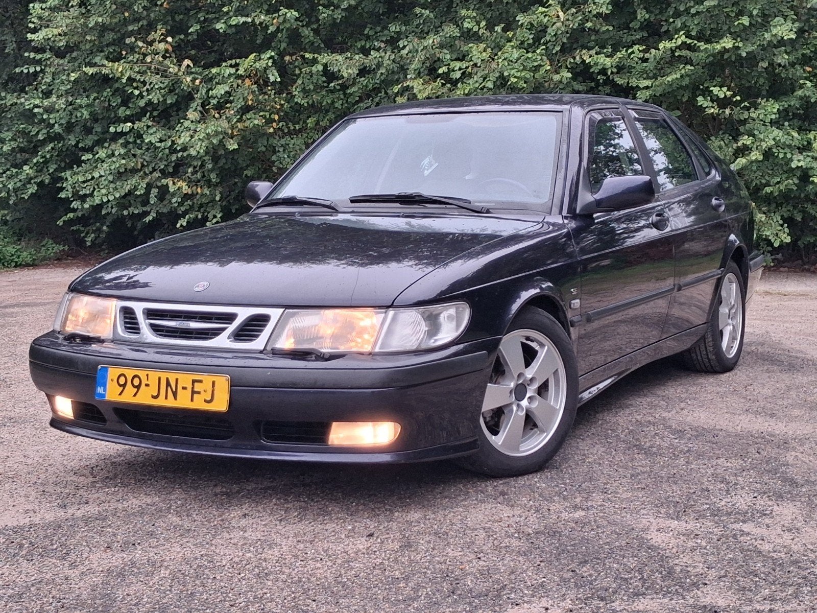 Saab 9-3 2.0T 110KW 2002 Blauw, Auto's, Beige, 4 cilinders, Blauw, Leder en Stof