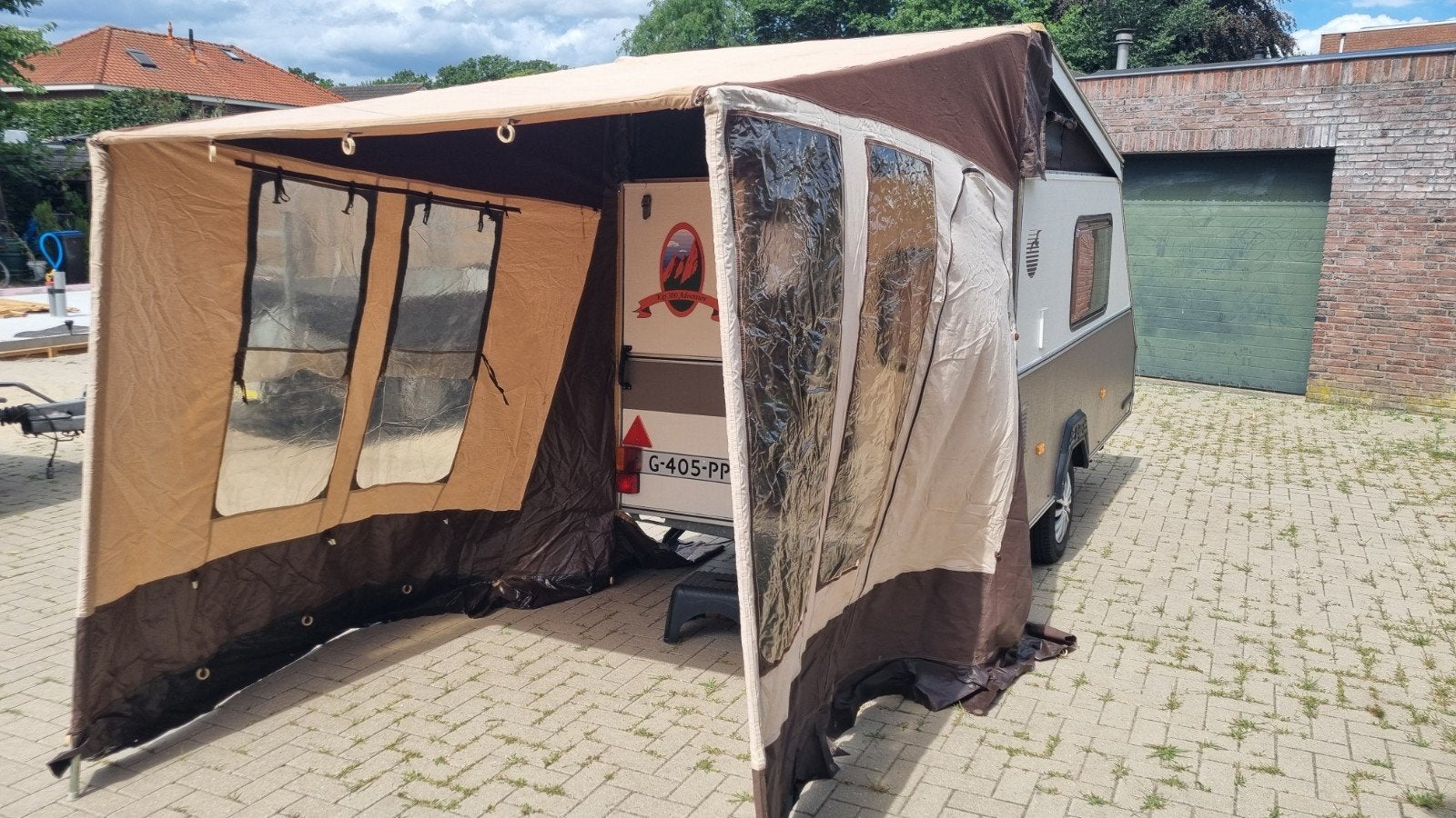 Voortent voor Kip Kompakt KK300 (1983) - Origineel, Caravans en Kamperen, Voortenten en Luifels, Ophalen, Gebruikt, Overige merken