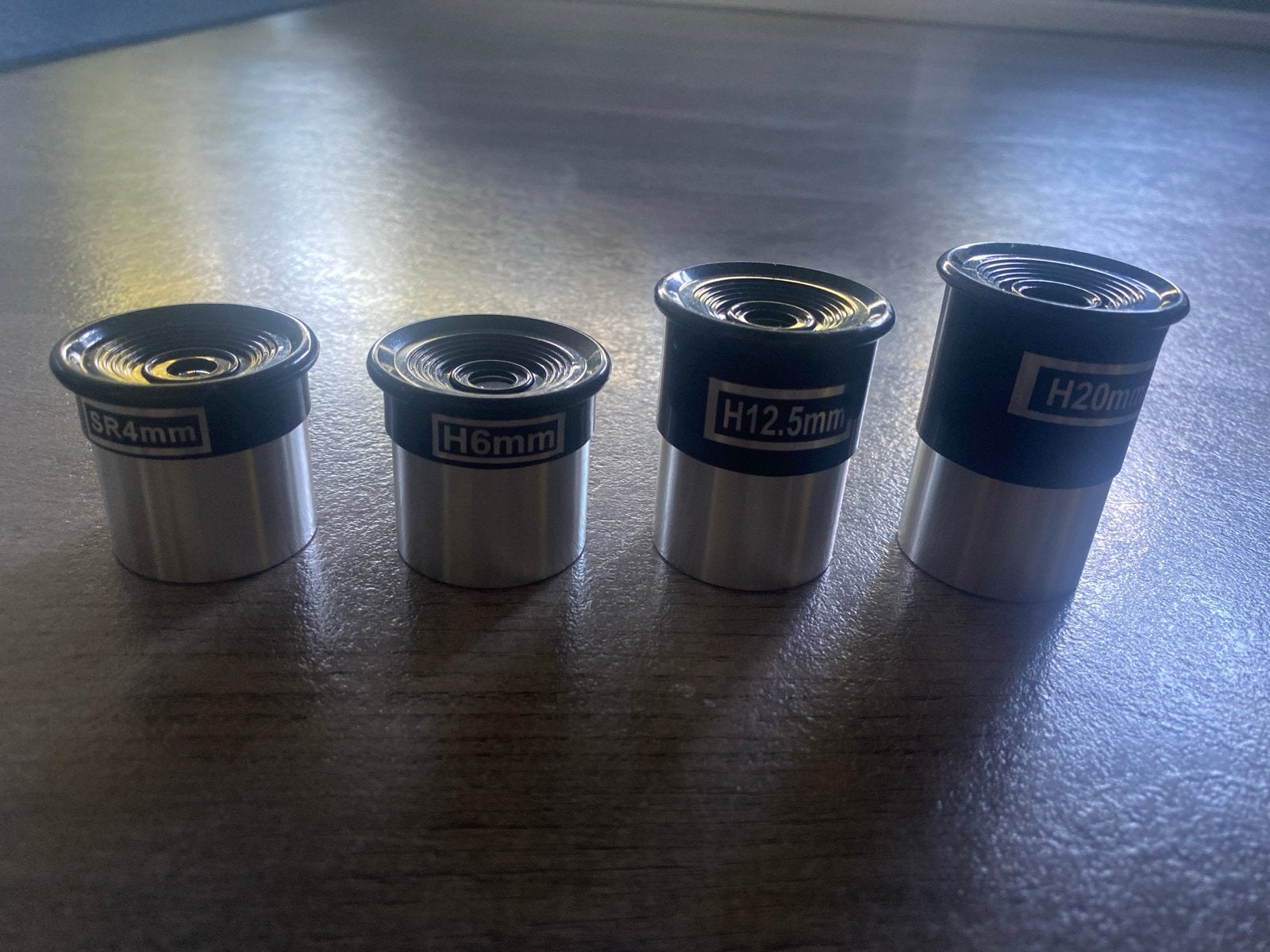 Telescoop oculairs set (SR4mm, H6mm, H12.5mm, H20mm), Ophalen of Verzenden, Gebruikt, Onderdelen of Toebehoren
