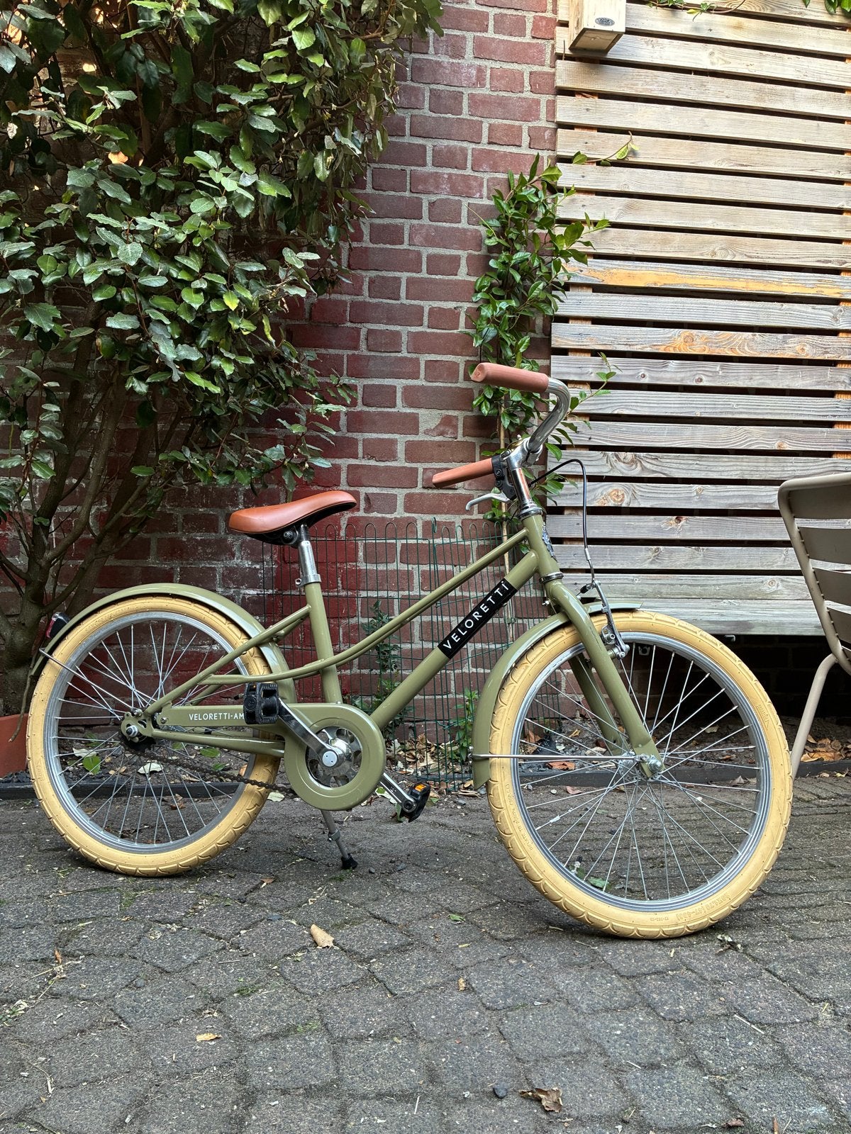 zgan Veloretti Junior Kinderfiets 20 inch - Desert Moss, Ophalen, Zo goed als nieuw, Terugtraprem, 20 inch of meer