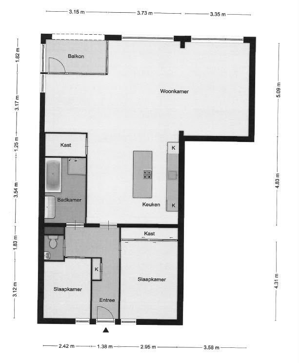 Amsterdam Zuidoost - 1e Kekerstraat, 3 kamers, 116 m2, Huizen en Kamers, 3 kamers, Appartement, Amsterdam, Amsterdam