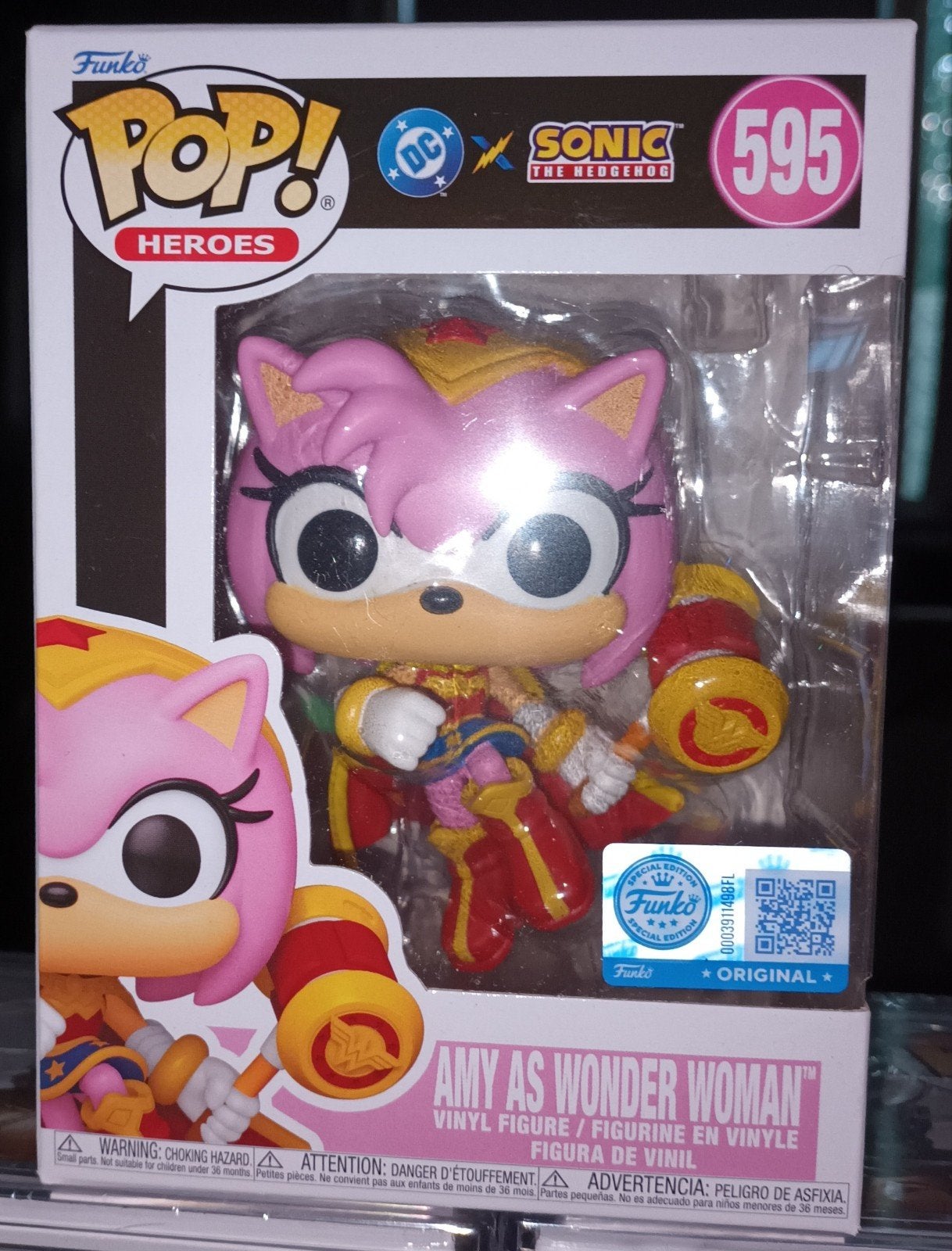 Funko Pop! Heroes 595 Amy as Wonder Woman Sonic DC, Ophalen of Verzenden, Nieuw