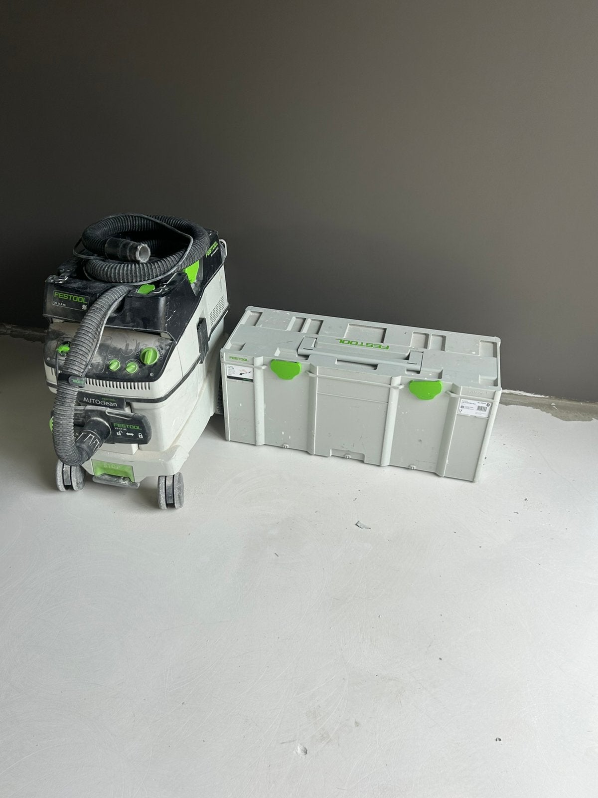 Festool bouwstofzuiger + festool planex led giraffe 225mm, Ophalen, Gebruikt, 1200 watt of meer, Overige typen