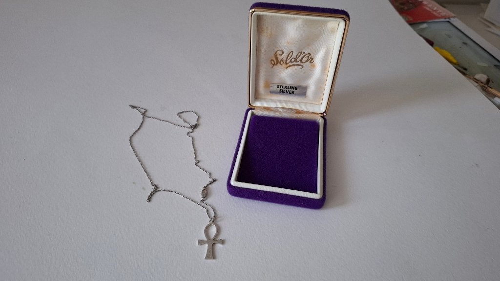 ketting Celtic kruisje sterling silver, Verzenden, Zo goed als nieuw, Zilver, Overige materialen