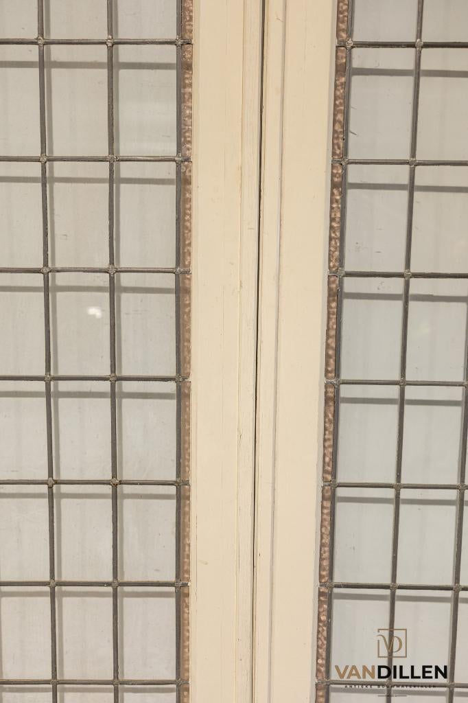 Mooie set ensuite / schuifdeuren glas in lood 215x150, Ophalen, Gebruikt, 120 cm of meer, Binnendeur