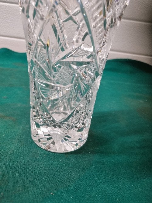 vaas kristal bewerkt, Ophalen of Verzenden