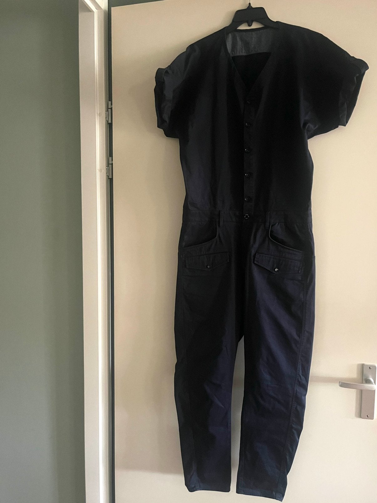 G-Star RAW donkerblauw jumpsuit / overall dames maat M, Verzenden, Zo goed als nieuw, Maat 38/40 (M), Blauw