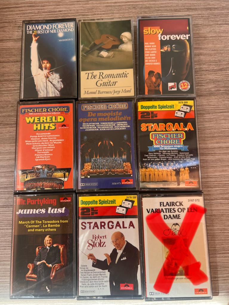 Verschillende cassettebandjes, Gebruikt, 2 t/m 25 bandjes, Overige genres, Ophalen of Verzenden