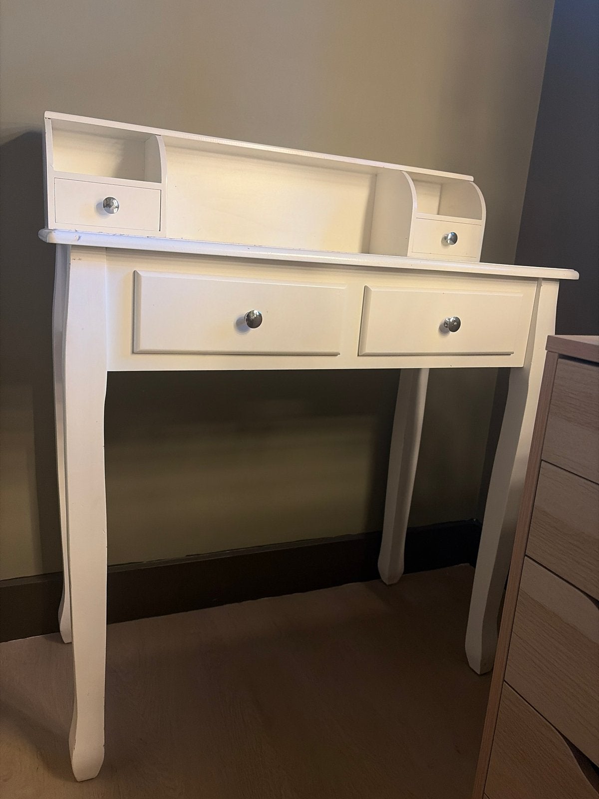 Wit kaptafel / make-uptafek met lades, Ophalen, Gebruikt