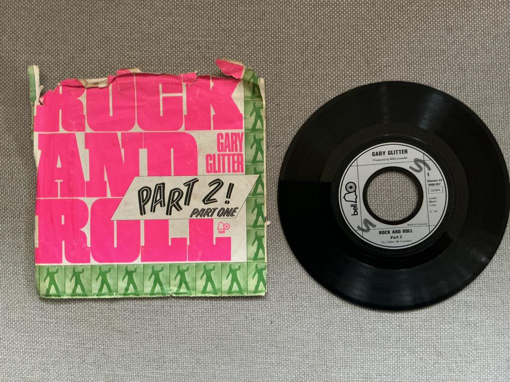 Gary Glitter single vinyl. Rock and roll., Ophalen of Verzenden, Gebruikt, Pop