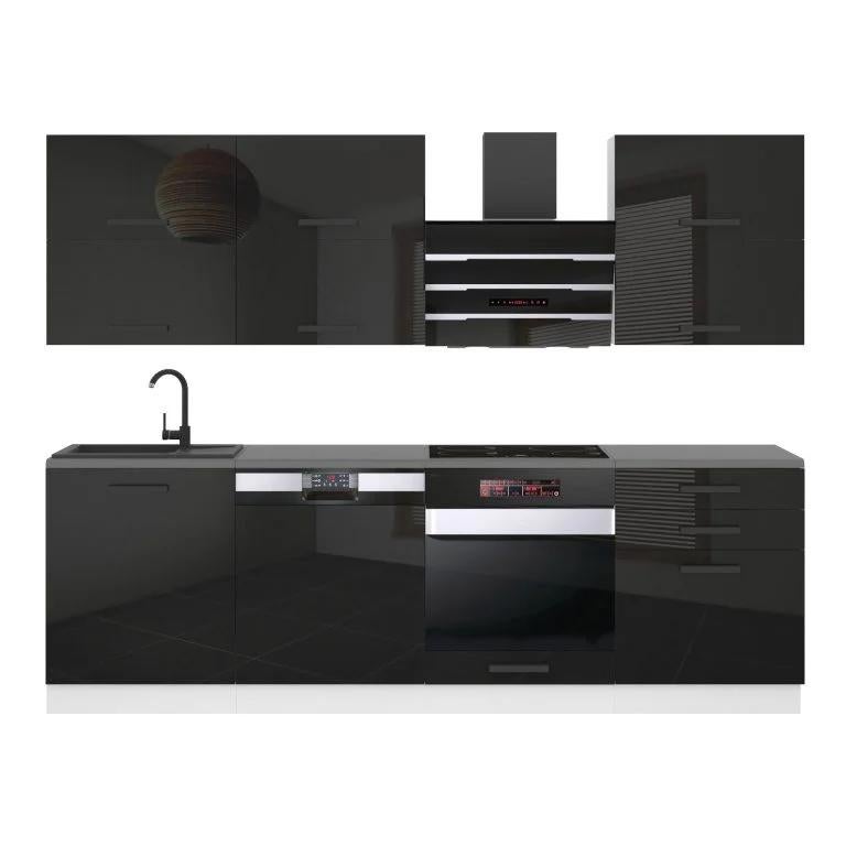 Belini nieuwe rechte keuken 240 cm, Huis en Inrichting, Keuken | Complete keukens, Ophalen, Overige materialen, Zwart, Overige typen