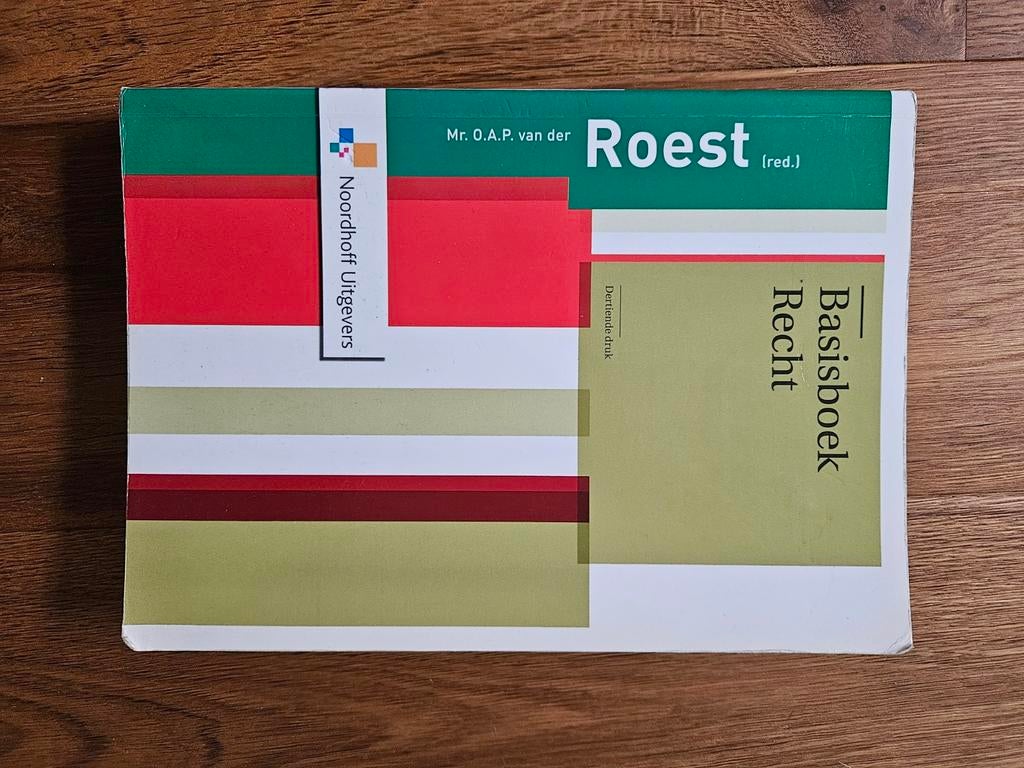 Basisboek Recht - Mr. O.A.P. van der Roest (red.), Gelezen, Mr. O.A.P. van der Roest (red.), Ophalen of Verzenden, WO