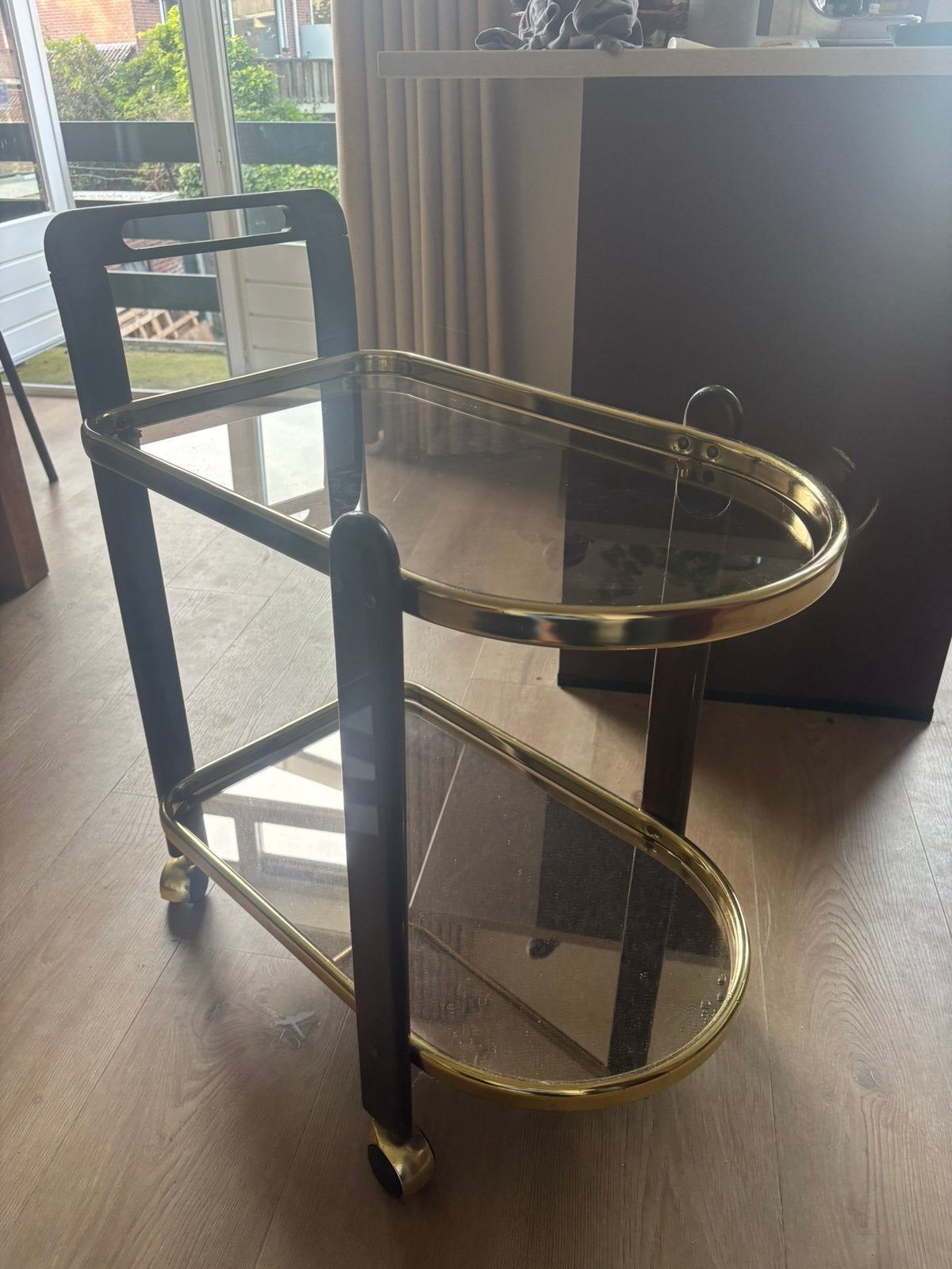 Retro trolley, Huis en Inrichting, 50 – 75, Gebruikt, 50 tot 100 cm, Overige houtsoorten