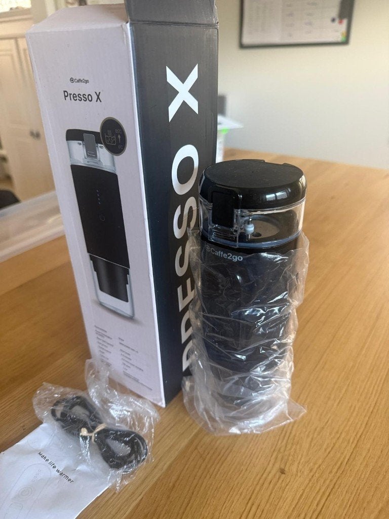 Caffe2go Presso X draagbare espressomachine – nieuw, Espresso apparaat, Nieuw, Ophalen of Verzenden, 1 kopje