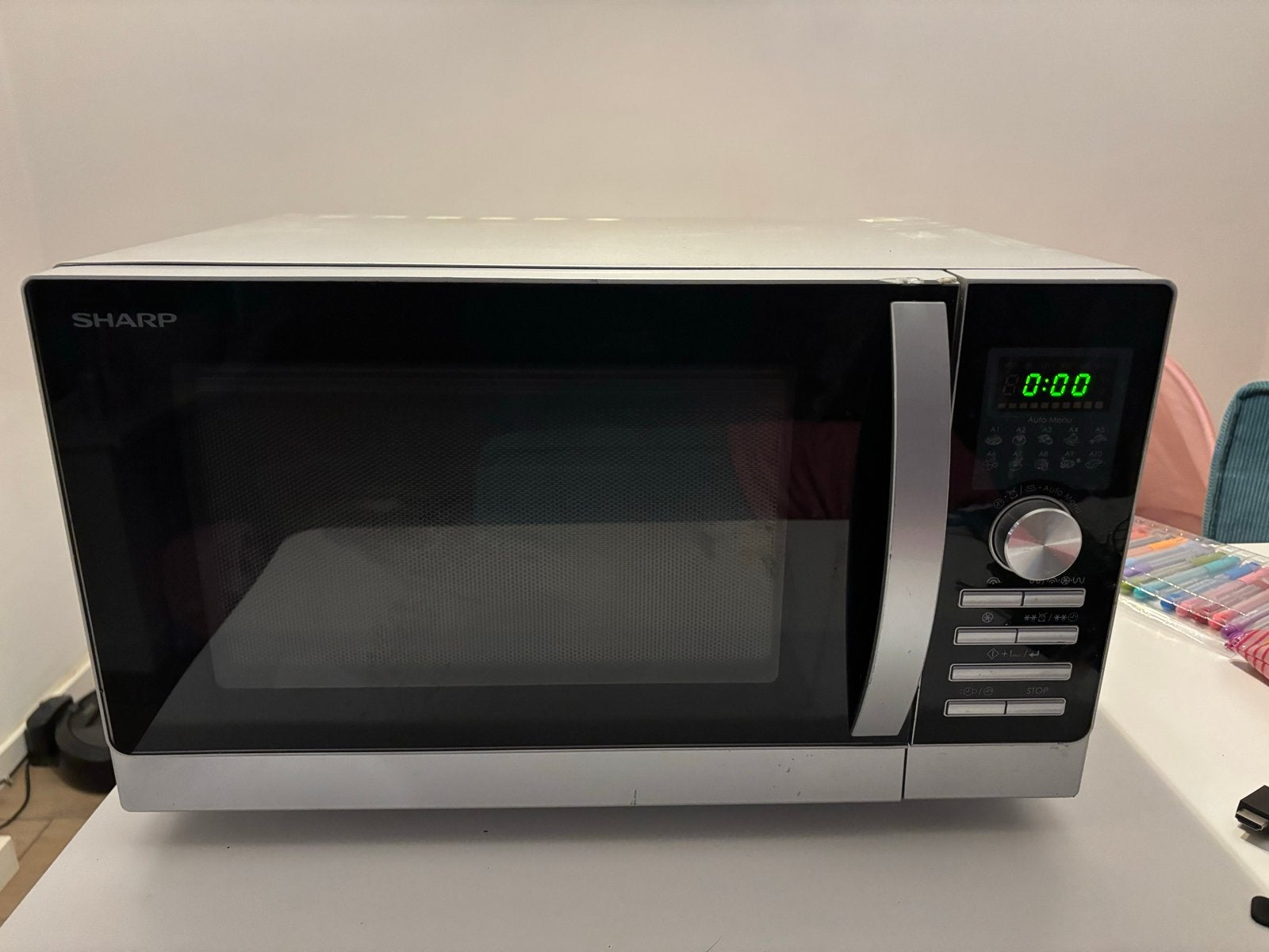 Sharp Combimagnetron R-842(N)WW, Ophalen, Combimagnetron, Grill, Zo goed als nieuw