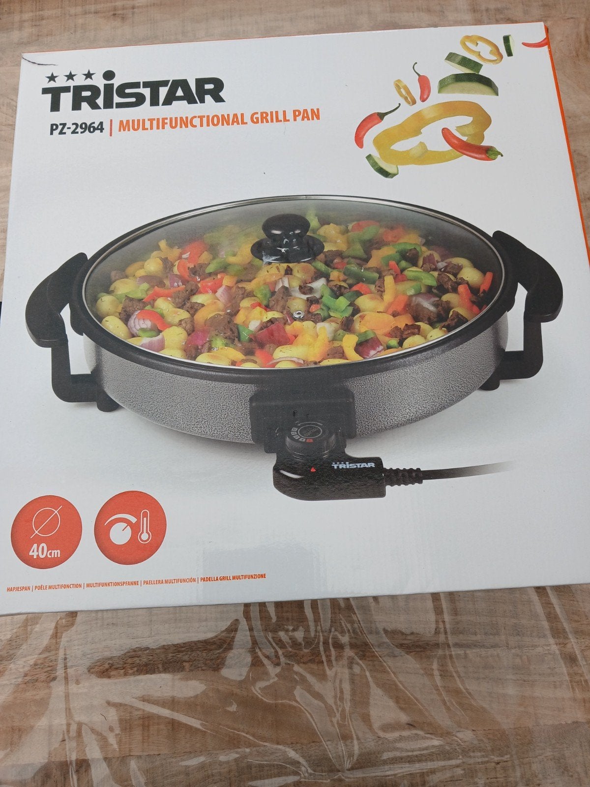 Tristar PZ-2964 Multifunctionele Grillpan - 40cm, Ophalen of Verzenden, Zo goed als nieuw, Tafelgrill