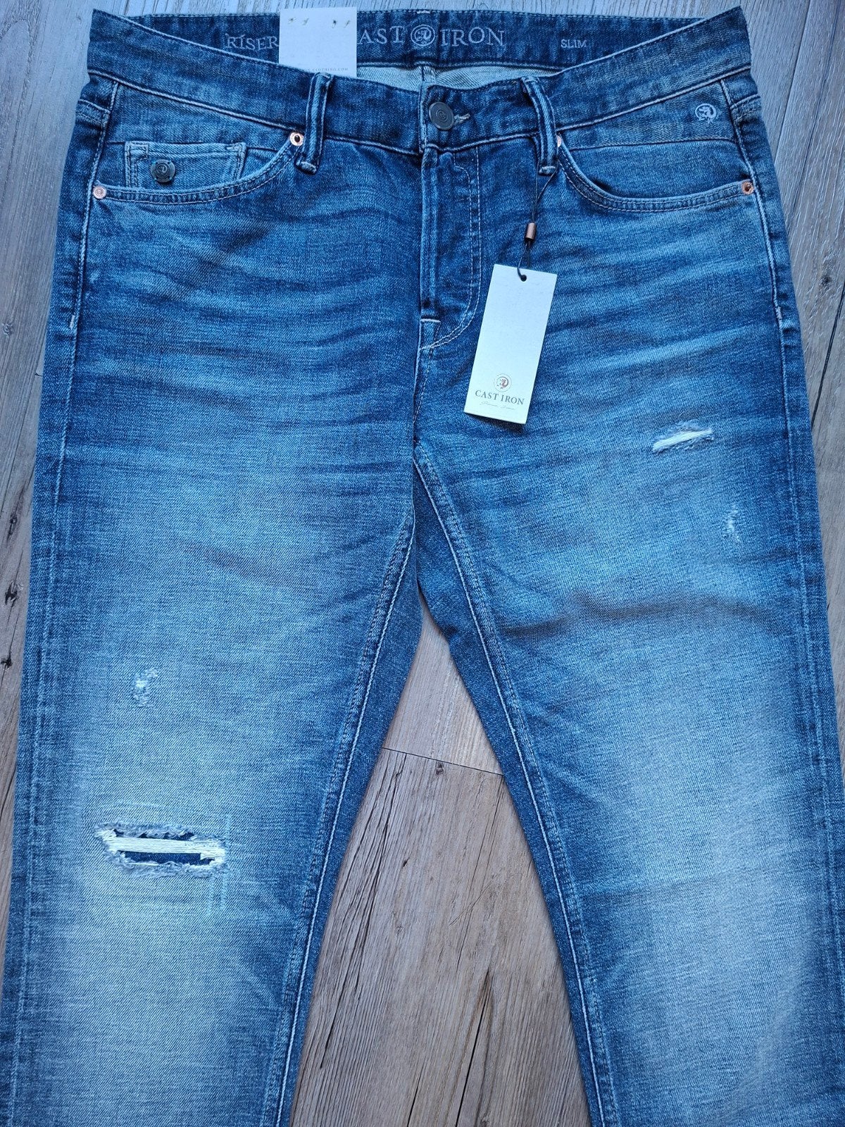 CAST IRON Riser slimfit jeans W34 L36, Blauw, Nieuw, Ophalen of Verzenden, W33 - W34 (confectie 48/50)