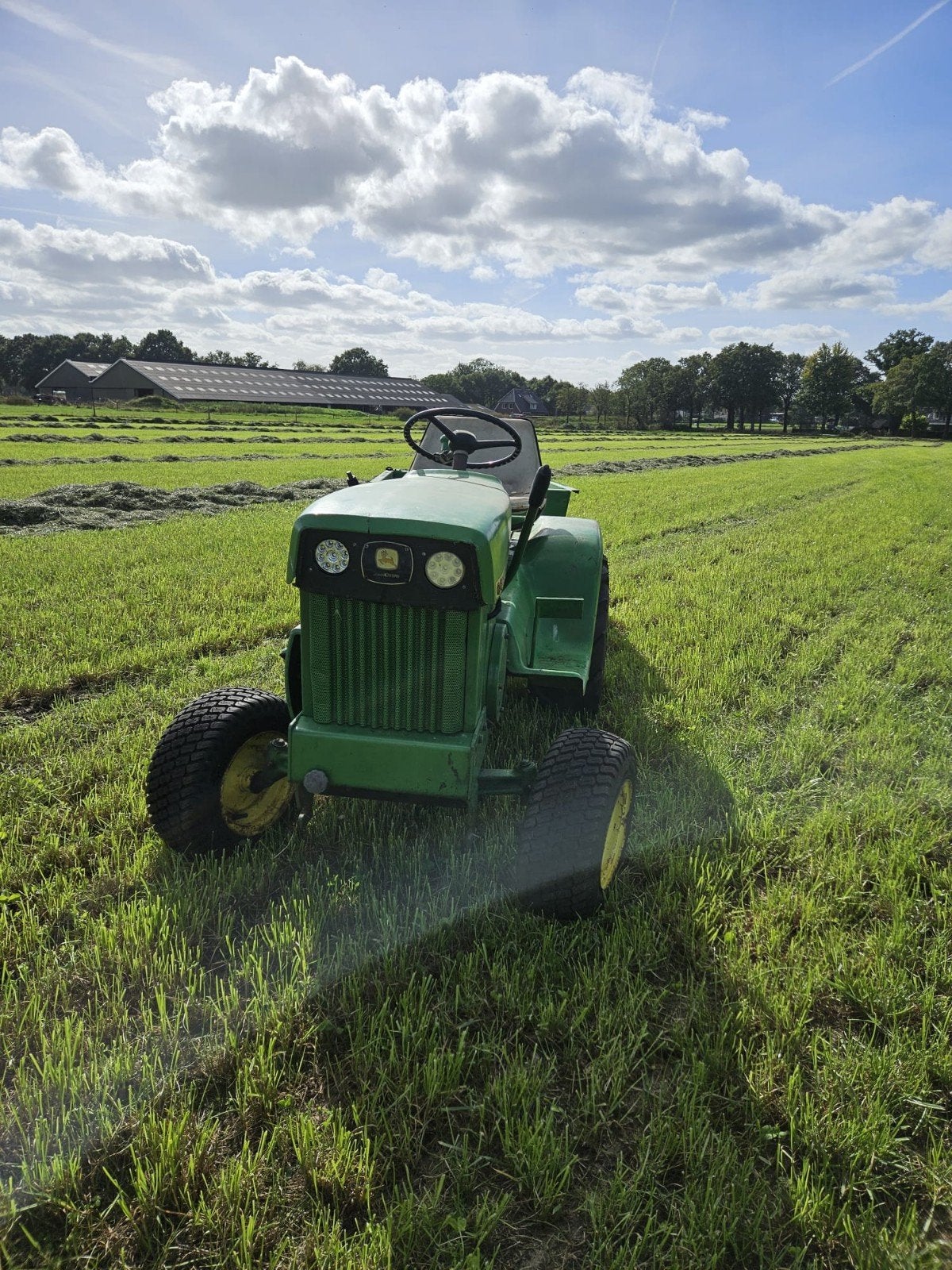 John Deere 110 Oldtimer Tractor (met Aanhanger), Tuin en Terras, Ophalen, Gebruikt, John Deere