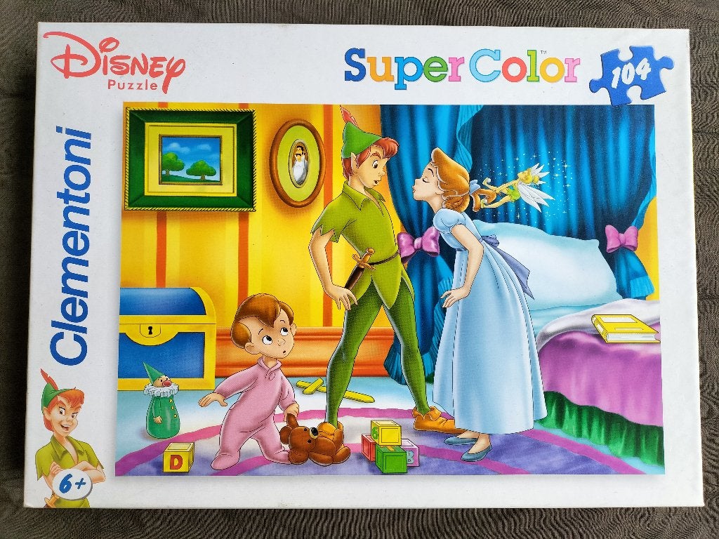 Disney Supercolor puzzel Peter Pan / 104 stukjes, Ophalen of Verzenden, Meer dan 50 stukjes, Zo goed als nieuw, 6 jaar of ouder