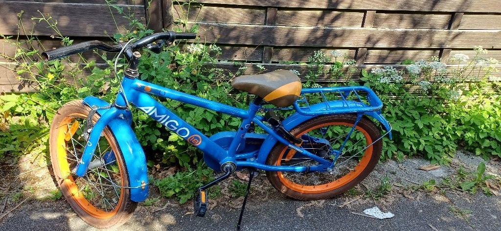 Jongens fiets, Ophalen, Terugtraprem, Gebruikt, 18 inch