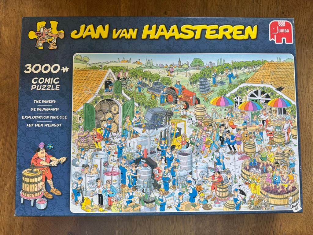 Te koop: Jan van Haasteren De Wijngaard 3000 stukjes puzzel, Ophalen of Verzenden, Meer dan 1500 stukjes, Zo goed als nieuw
