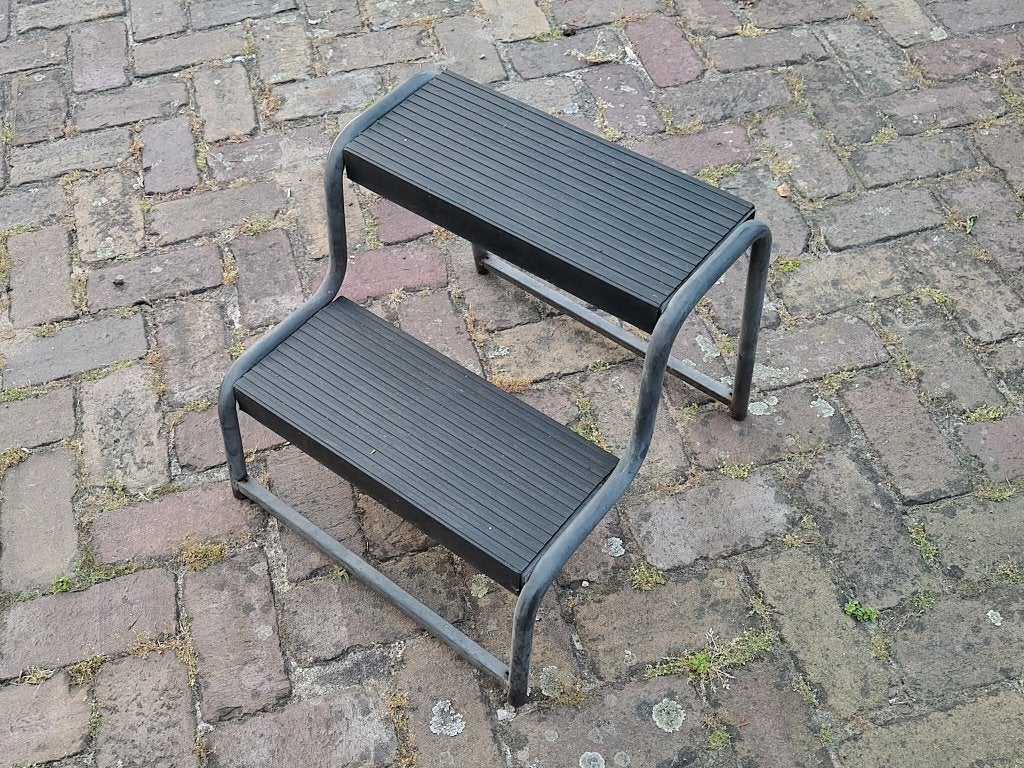 Stabiele dubbele opstap voor caravan of camper, Ophalen, Gebruikt