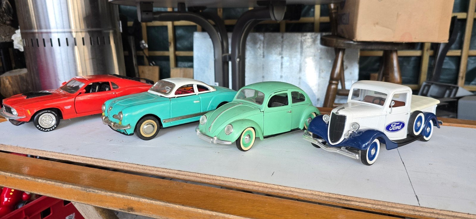 Verzameling van 4 klassieke modelauto's, Ophalen, Gebruikt, Overige typen