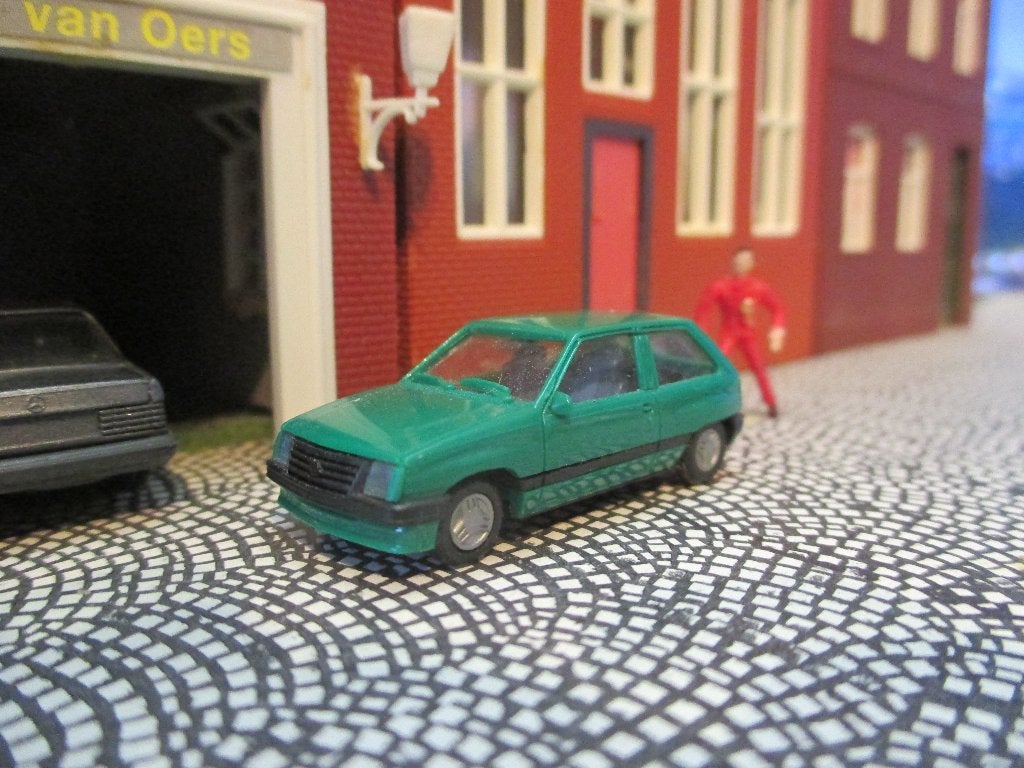 Opel Corsa A Hatchback - Herpa groen, Ophalen of Verzenden, Zo goed als nieuw, Auto, Herpa