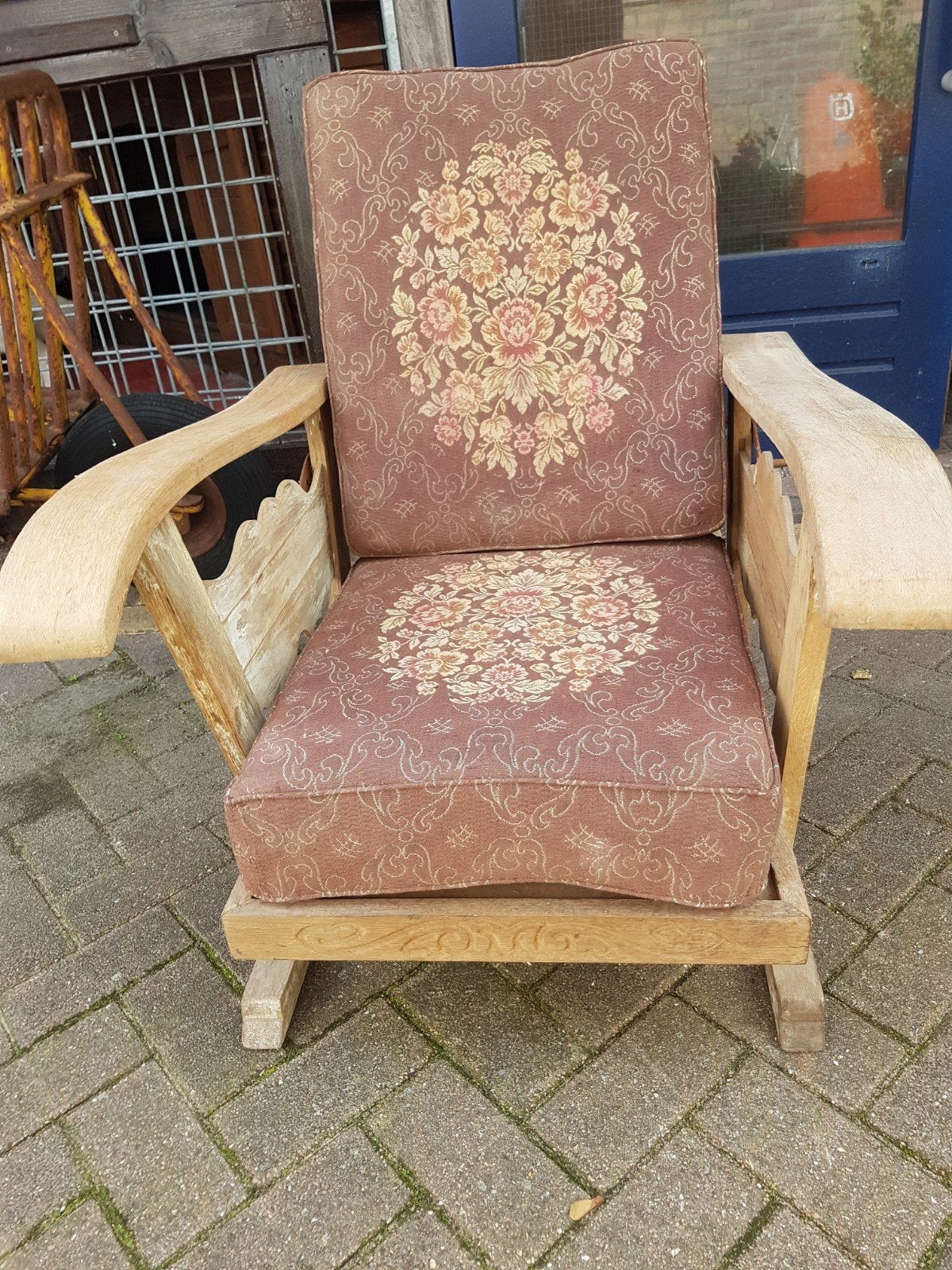 Antieke rookstoel, Ophalen, Gebruikt, 75 tot 100 cm