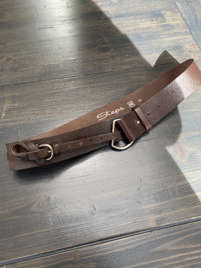 Leren riem Bruin van Steps 85 cm NIEUW, 80 tot 90 cm, Echt leder, Nieuw, Ophalen of Verzenden